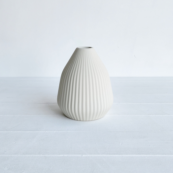 Ceramic Ribbed Vase - Ivory - <p style='text-align: center;'>R 50</p>